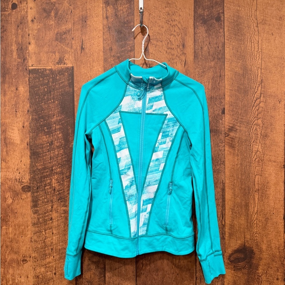 Ivivva by lululemon teal and white define jacket size 14